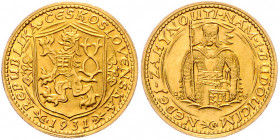 TSCHECHOSLOWAKEI, Republik, 1918-1939, Dukat 1931. -Mwst befreit-
GOLD, min.Rdf., f.st
KM 8; Frbg.2