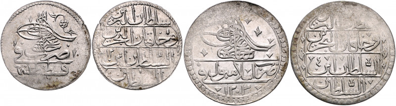 TÜRKEI, Abdul Hamid I., 1774-1789, Piaster AH 1187 Jahr 12 =1784. DAZU:Selim III...