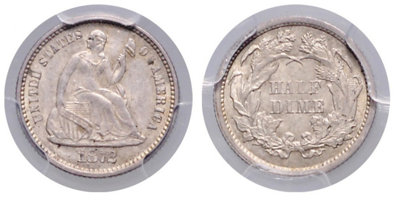 VEREINIGTE STAATEN VON AMERIKA, 1/2 Dime 1872. Seated Liberty.
Prachtex., PCGS ...