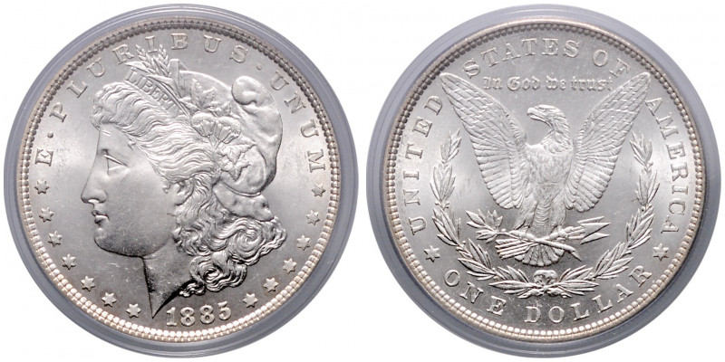 VEREINIGTE STAATEN VON AMERIKA, Morgan-Dollar 1885, Philadelphia.
PCGS MS64
KM...