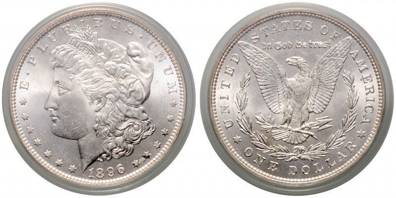 VEREINIGTE STAATEN VON AMERIKA, Morgan-Dollar 1896, Philadelphia.
PCGS MS64
KM...