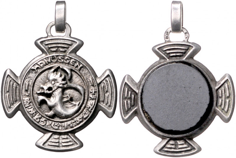 JUDAIKA, Hellseher aus einem Wiener-Rabiner-Geschlecht, Tragb. Silber-Kreuz o.J....