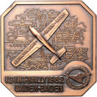 LUFT- UND RAUMFAHRT, ASCHAFFENBURG, Stadt, Einseit. Br.-Plakette 1982 von Preissler des Aero-Clubs Deutschland a.d. 12.Int. Rallye Baden-Baden. Flugze...