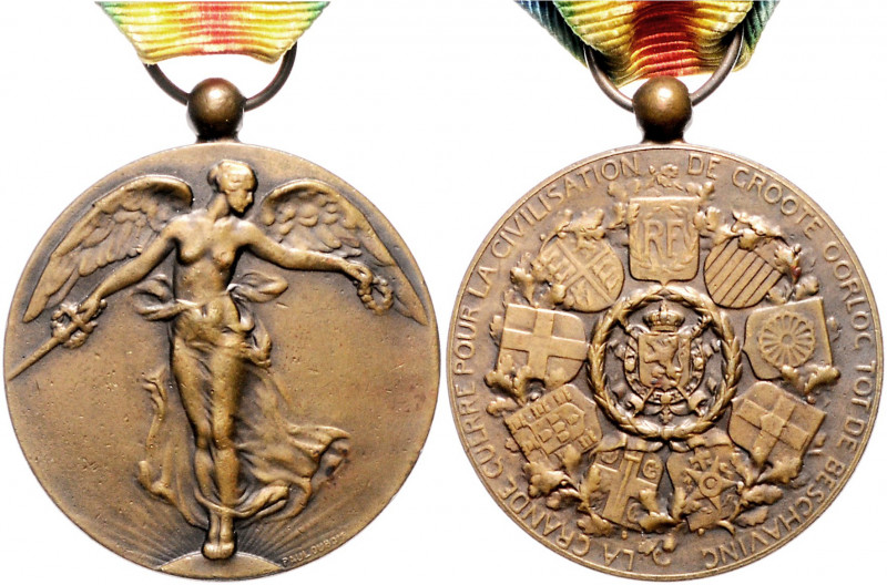 ORDEN UND EHRENZEICHEN, Interalliierte Siegesmed. 1918. Sign. Paul Dubois. 36mm....
