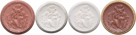 PORZELLAN, DRESDEN, Porzellan-Spendenmed. 1921 als Landesnotopfer für das Sächs. Rote Kreuz (8x). Darunter 4x mit Aufl. unter 200 Stk.
8 Stk., vz
Sc...