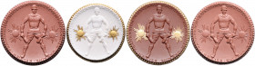 PORZELLAN, FREIBERG, Porzellan-Spendenmed. 1922 a.d. Ehrenmal der 182er (8x). Darunter 1x mit Aufl. unter 200 Stk.
8 Stk., vz
Scheuch; 749a(4); n(2)...