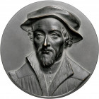 REFORMATION, Deutscher Reformator, Einseit. Br.-Hohlgussmed. o.J. (1817) Modell von Posch. Büste fast v.vorn. Rs.Am Rand vertieft "Melanchthon". 92,64...