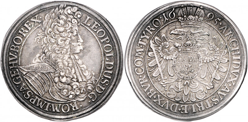 HAUS HABSBURG, Leopold I., 1657-1705, Reichstaler 1695, Wien.
f.vz
Dav.3229; H...