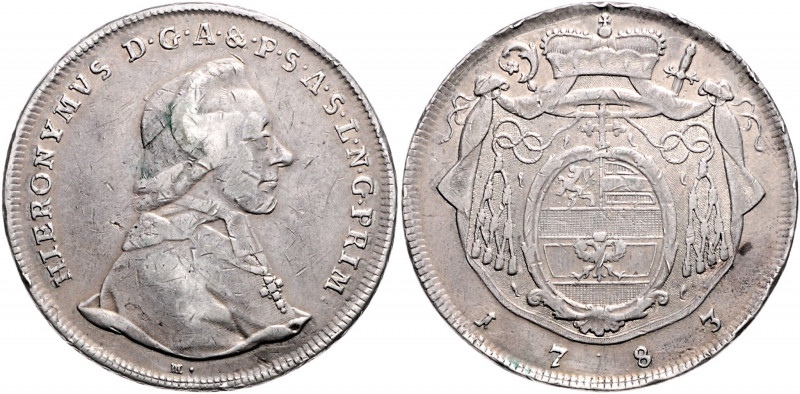 SALZBURG, ERZBISTUM, Hieronymus Graf Colloredo, 1772-1803, Konventionstaler 1783...