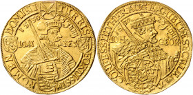 SACHSEN, Johann Georg I., 1615-1656, 5 Dukaten 1630. Augsburger Konfession. 17,16g. Die Confessio Augustana wurde von Philipp Melanchthon auf dem Augs...