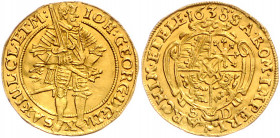 SACHSEN, Johann Georg I., 1615-1656, Dukat 1638 SD. 3,44g.
GOLD, vz
Frbg.2684; KM 390