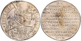 SACHSEN, Johann Georg I., 1615-1656, Reichstaler 1619, Dresden. Auf das Vikariat. 29g.
Hsp., vz
Dav.7597; Schnee 838