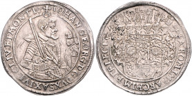 SACHSEN, Johann Georg I., 1615-1656, Reichstaler 1623, Dresden. Vs.kleines Graf. W.
ss-vz
Dav.7601; Mers.1027; Schnee 818