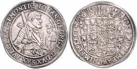 SACHSEN, Johann Georg I., 1615-1656, Reichstaler 1624, Dresden. Mzz. Schwan.
ss
Dav.7601; Mers.1032; Schnee 818