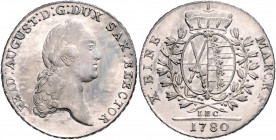 SACHSEN, Friedrich August III., 1763-1806, Taler 1780.
vz-st
Dav.2695