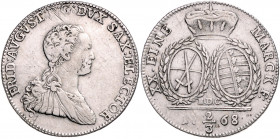 SACHSEN, Friedrich August III., 1763-1806, Gulden =2/3 Taler 1768 EDC, Dresden.
ss
Buck 124d