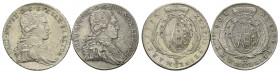SACHSEN, Friedrich August III., 1763-1806, Gulden =2/3 Taler 1795 IEC, Dresden. DAZU:2/3 Taler 1801 IEC, Dresden (Kr.,ss).
2 Stk., schöne Patina, ss-...