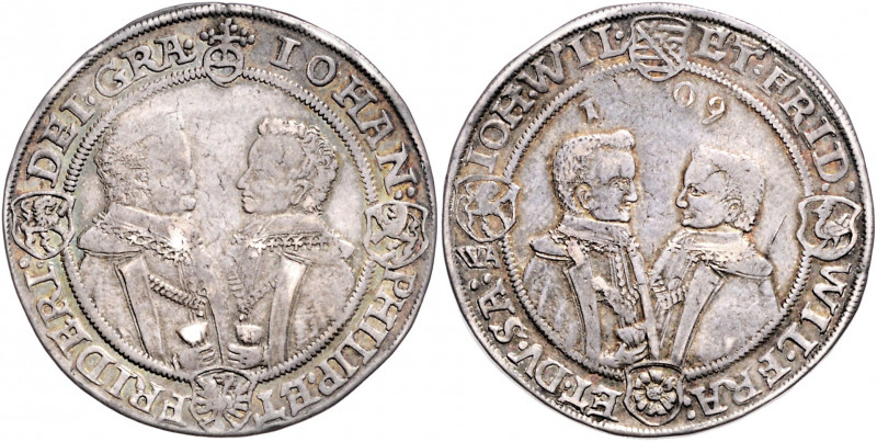 SACHSEN-ALTENBURG, Johann Philipp und seine drei Brüder, 1603-1625, Reichstaler ...