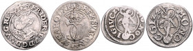 SCHLESWIG-HOLSTEIN, Christian IV. von Dänemark, 1588-1648, 1/16 Taler 1623, Glücksstadt; 1/16 Taler 1624, Glücksstadt. DAZU:Frederik III. von Dänemark...