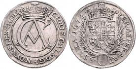 SCHLESWIG-HOLSTEIN-GOTTORP, Christian Albrecht, 1659-1694, Gulden =2/3 Taler 1672, Schleswig.
ss-vz
Dav.573; Lange 376