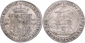 STOLBERG-STOLBERG, Christoph Friedrich und Jost Christian, 1704-1738, Ausbeutegulden =2/3 Taler 1734 IIG, Stolberg. Feinsilber.
ss+
Frieder.1750