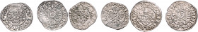 WALDECK, Christian und Volrad, 1597-1638, 3 Kreuzer 1616, 1619, Niederwildungen. Mit Titel Matthias. DAZU:3 Kreuzer 1620. Mit Titel Ferdinand II. Gesa...