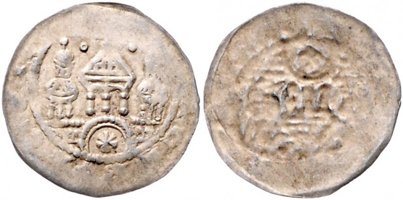 WÜRZBURG, BISTUM, Gottfried I. von Spitzenstein-Helfenstein, 1186-1190, Denar o....