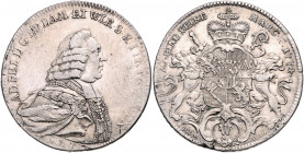 WÜRZBURG, BISTUM, Adam Friedrich von Seinsheim, 1755-1779, Konventionstaler 1774 INM-FHP.
ss/vz
Dav.2901; Helm.763