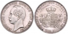 ANHALT-DESSAU, Leopold Friedrich, 1817-1871, Vereinstaler 1863 A. Vereinigtes Herzogtum.
vz+
AKS 35; T.11; Dav.510