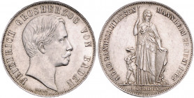 BADEN, Friedrich I., 1856-1907, Gedenkgulden 1863. Badisches Landesschießen Mannheim.
ss-vz
AKS 136; J.78