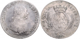 BAYERN, Maximilian I. Joseph, 1806-1825, 1/2 Konventionstaler 1805.
übl.Prägeschw., ss+
AKS 11