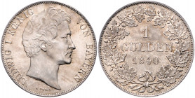 BAYERN, Ludwig I., 1825-1848, Gulden 1840.
kl.Kr., vz-st
AKS 78; J.62