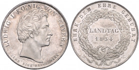 BAYERN, Ludwig I., 1825-1848, Geschichtstaler 1834. Landtag.
vz-st
AKS 130; T.63; Dav.571