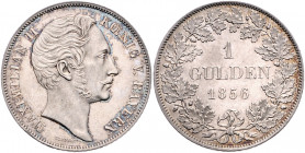 BAYERN, Maximilian II., 1848-1864, Gulden 1856.
vz-st
AKS 151; J.82