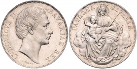 BAYERN, Ludwig II., 1864-1886, Vereinstaler 1866.
kl.Kr., vz+
AKS 176; T.105; Dav.611