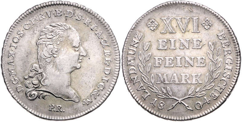 BERG, Maximilian IV. Joseph, 1799-1806, Taler 1804 P.R..
ss-vz
AKS 1; T.108; D...