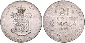 BRAUNSCHWEIG-LÜNEBURG, Karl II., 1823-1830, 24 Mariengroschen 1829 CVC.
l.just., vz-st
AKS 55 Var; J.238b