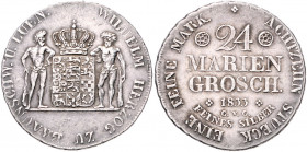 BRAUNSCHWEIG-LÜNEBURG, Wilhelm, 1831-1884, 24 Mariengroschen 1833 CvC.
f.vz/ss-vz
AKS 82; J.241