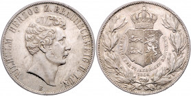 BRAUNSCHWEIG-LÜNEBURG, Wilhelm, 1831-1884, Doppeltaler 1856 B.
vz
AKS 97; T.122; Dav.635