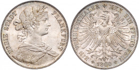 FRANKFURT, Freie Stadt, 1815-1866, Vereinstaler 1860.
st
AKS 8; T.142; Dav.649