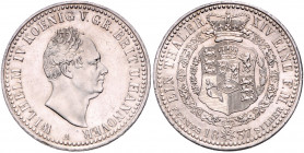 HANNOVER, Wilhelm IV., 1830-1837, Taler 1837 A.
kl.Kr., vz-st
AKS 64; T.154; Dav.664