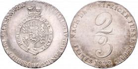 HANNOVER, Wilhelm IV., 1830-1837, Gulden =2/3 Taler 1833. Feinsilber. 13,02g.
l.just., ss
AKS 67; J.34; Kahnt 213