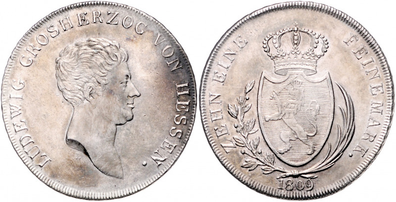 HESSEN-DARMSTADT, Ludwig I., 1806-1830, Konventionstaler 1809 L.
vz+
AKS 73; T...