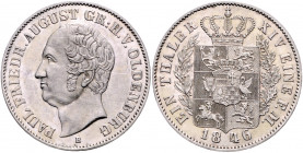 OLDENBURG, Paul Friedrich August, 1829-1853, Taler 1846 B.
selten, kl.Kr., vz/f.st
AKS 9; T.240; Dav.752