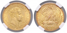 PREUSSEN, Friedrich Wilhelm III., 1797-1840, Doppelfriedrichs d'or 1839 A. 13,33g.
GOLD, Prachtex., NGC MS61
AKS 2; J.110