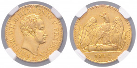 PREUSSEN, Friedrich Wilhelm III., 1797-1840, Friedrichs d'or 1832 A.
GOLD, Prachtex., NGC MS62
AKS 5; J.109