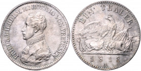 PREUSSEN, Friedrich Wilhelm III., 1797-1840, Taler 1818 A.
vz+
AKS 13; T.246; Dav.759