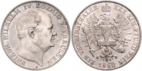 PREUSSEN, Friedrich Wilhelm IV., 1840-1861, Vereinstaler 1860 A.
vz/st
AKS 78; T.262; Dav.775