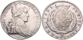 SACHSEN, Friedrich August III., 1763-1806, 2/3 Taler 1801 IEC, Dresden.
f.vz
AKS -; Buck 210b