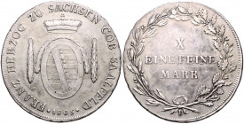 *SACHSEN-COBURG-SAALFELD, Franz, 1800-1806, Konventionstaler 1805 L.
ss
AKS-; T.371; Dav.831